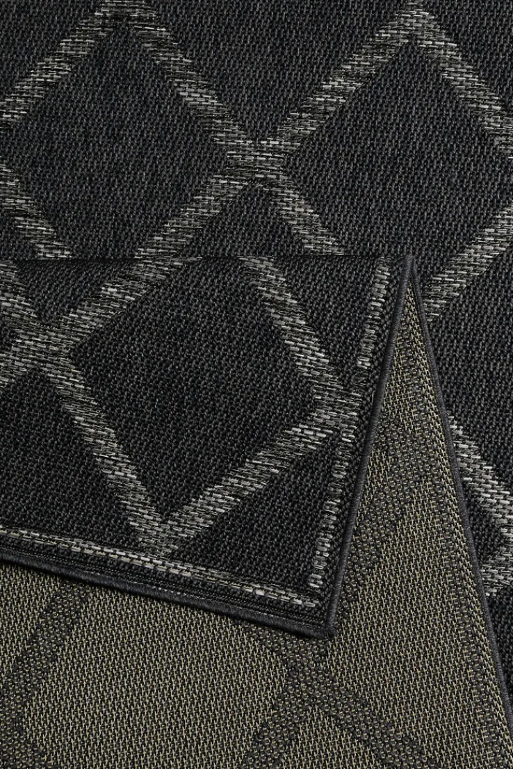 ESPRIT Outdoorteppich RHOMB 120 x 170 cm blau/grau