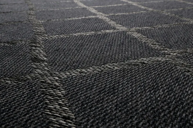 ESPRIT Outdoorteppich RHOMB 120 x 170 cm blau/grau