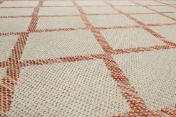 ESPRIT Outdoorteppich RHOMB 80 x 150 cm beige/rot