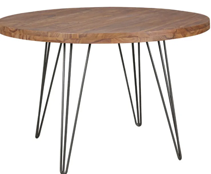 Esstisch 120 cm braun/ schwarz