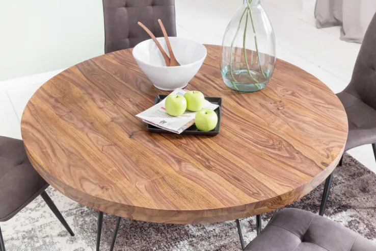 Esstisch 120 cm braun/ schwarz