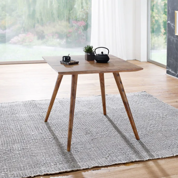 Esstisch 80 x 80 cm braun