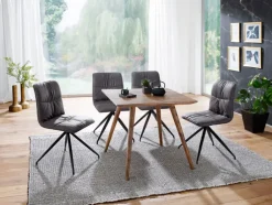 Esstisch 80 x 80 cm braun