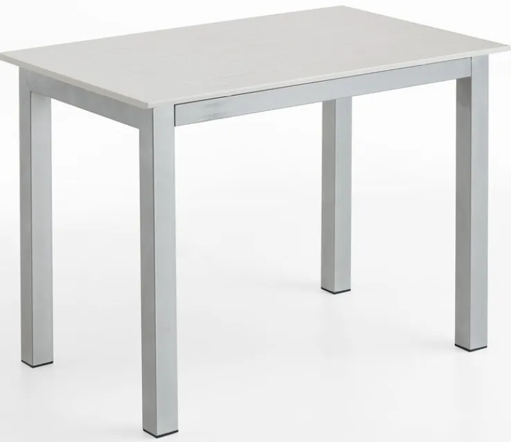 Esstisch 130 x 80 cm Holz grau/weiß