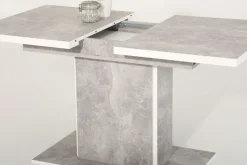 QUARTIER Esstisch ALICE T 120-160 x 80 cm betongrau