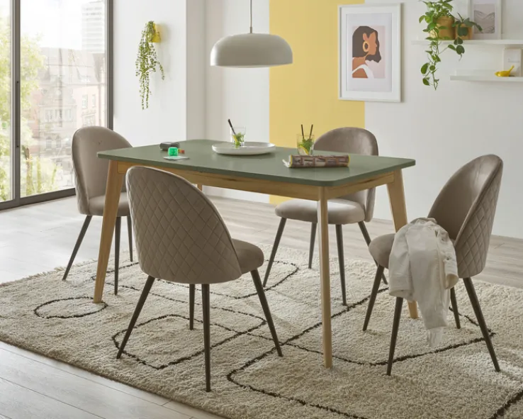 Esstisch ALVA - Evoke Eiche Dekor - Salbei