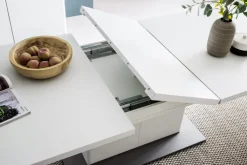 Esstisch AMORA 100 x 180-280 cm NB weiß