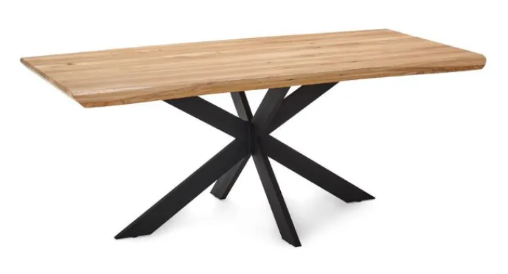 Esstisch BERTI Eiche massiv 200 x 100 x 76 cm geölt Eiche massiv geölt Braun