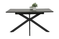 QUARTIER Esstisch CHANDLER 140-180 x 90/76 cm anthrazit/schwarz/Keramikoptik