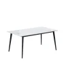 QUARTIER Esstisch CLEVELAND Tischplatte Keramik Snow White matt 160 x 90 cm