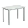 Esstisch DASH 130-190 x 80 cm Glasplatte weiß
