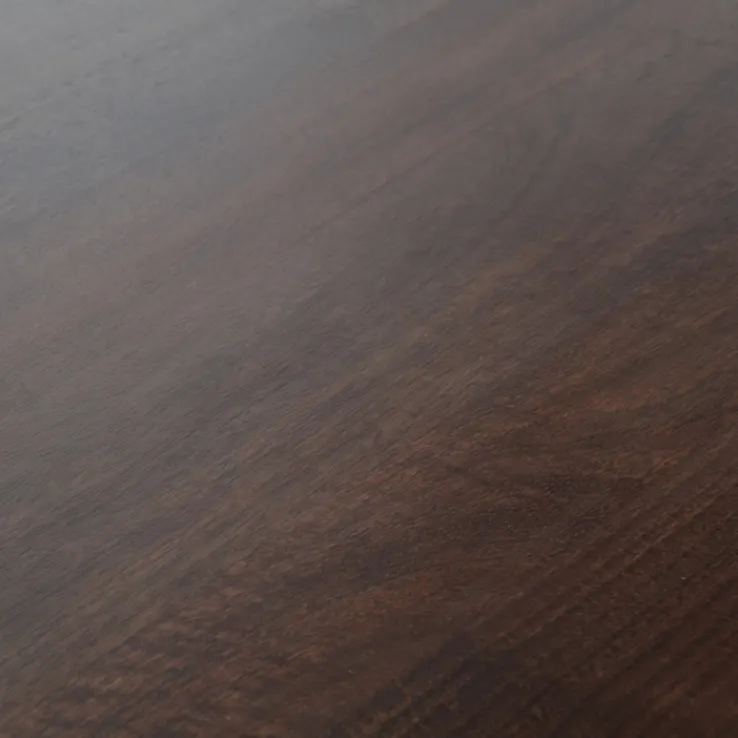 Esstisch ELLIPS 240 x 90 cm Mangoholz in Nussbaum lackiert