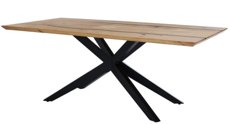 Esstisch ESGO 200 x 100 cm Charaktereiche massiv geölt