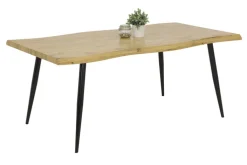 Esstisch GABI I 180 x 100 cm Wildeiche-Dekor braun/schwarz