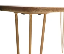 QUARTIER Esstisch GLORIA braun/ gold