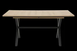 Esstisch KARINA 160 (200) x 90 cm Artisan-Eiche-Dekor braun/schwarz