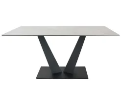 QUARTIER Esstisch Kurt 160x90 cm schwarz/dunkelgrau