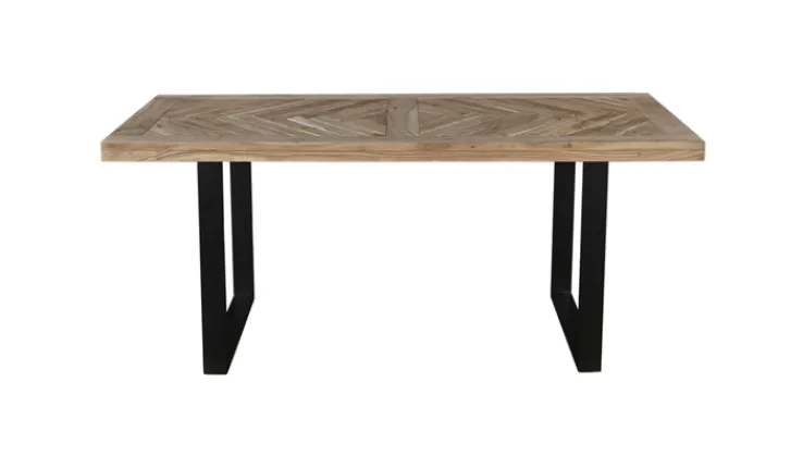 QUARTIER Esstisch LUANDA 180 x 90 cm Massivholz Akazie natur/schwarz