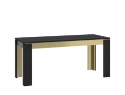 QUARTIER Esstisch NORICA 160-200x75,6 cm schwarz matt