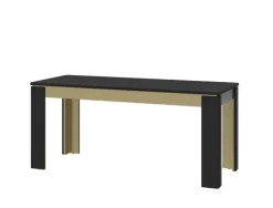 QUARTIER Esstisch NORICA 160-200x75,6 cm schwarz matt