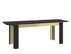 QUARTIER Esstisch NORICA 160-200x75,6 cm schwarz matt