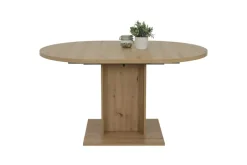 Esstisch RONDA 104 (144) x 104 cm Artisan-Eiche-Dekor braun