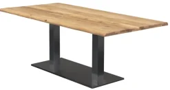 Esstisch TARVOS 200 x 100 cm Eiche massiv/schwarz