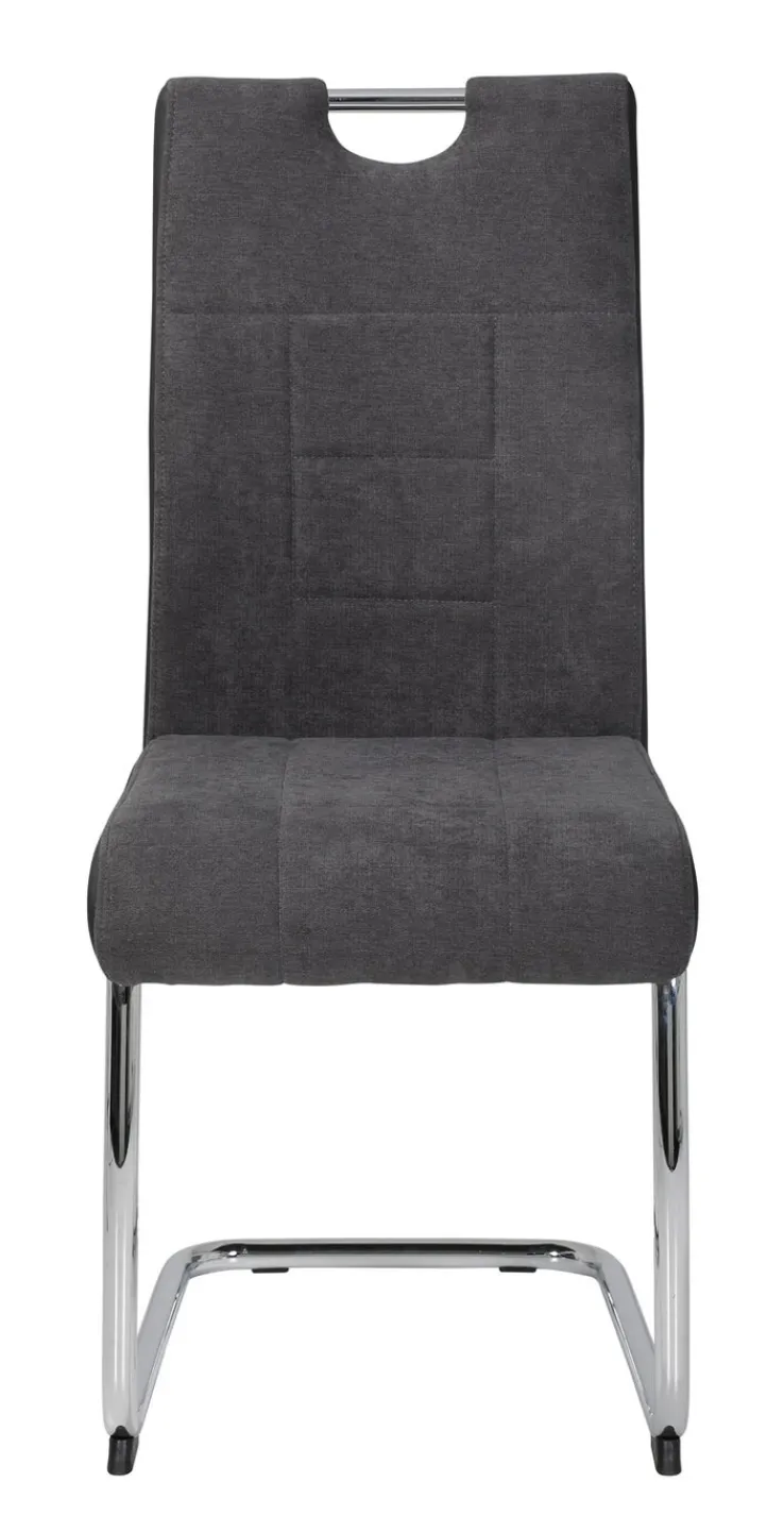 QUARTIER Esszimmerstuhl ALINA 2er Set anthrazit