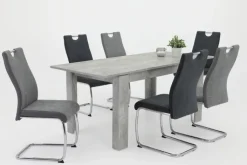 QUARTIER Esszimmerstuhl ALINA 2er Set anthrazit