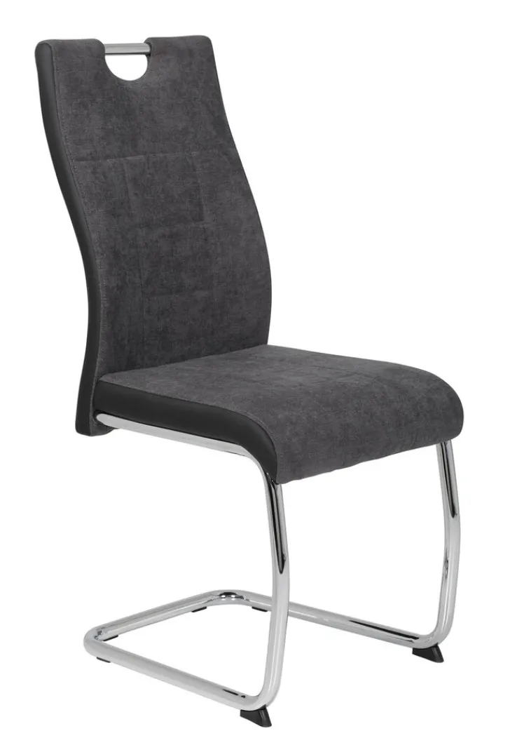 QUARTIER Esszimmerstuhl ALINA 2er Set anthrazit