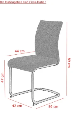 QUARTIER Esszimmerstuhl ANNA grau
