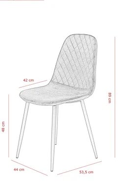 QUARTIER Esszimmerstuhl MIRA 2er Set grau