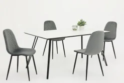 QUARTIER Esszimmerstuhl MIRA 2er Set grau