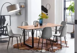 QUARTIER Esszimmerstuhl MIRA 2er Set grau