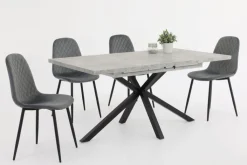 QUARTIER Esszimmerstuhl MIRA 2er Set grau