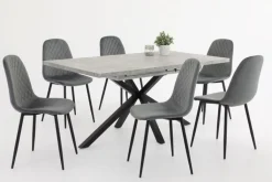 QUARTIER Esszimmerstuhl MIRA 2er Set grau