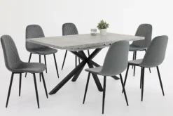 QUARTIER Esszimmerstuhl MIRA 2er Set grau