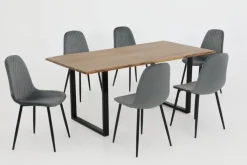 QUARTIER Esszimmerstuhl MIRA 2er Set grau