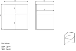 Facheinsätze PASADENA 5-teilig Anthrazit/ Weiß