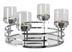 Fink Kerzenhalter ELISIO 42cm silberfarbig/vernickelt