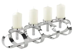 Fink Kerzenhalter für 4 Kerzen GORDON Metall vernickelt 85 cm
