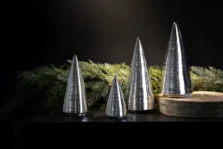 Fink Weihnachtsdekoration Dekobaum MANDY 12,8 cm Porzellan silberfarbig