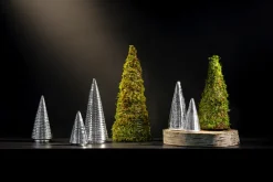 Fink Weihnachtsdekoration Dekobaum ANOUK 18,5 cm Porzellan silberfarbig