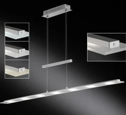 FISCHER & HONSEL CCT LED Pendellampe LARGO 135 cm nickelfarbig