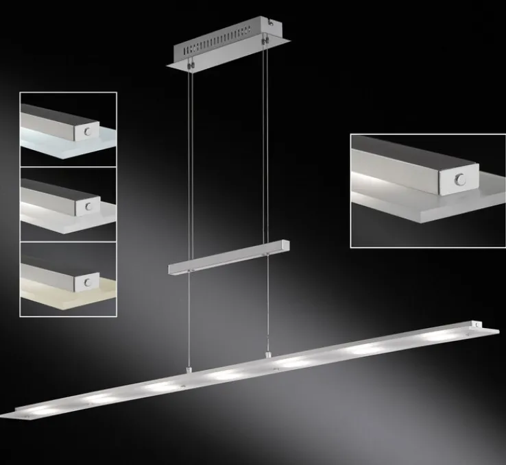 FISCHER & HONSEL CCT LED Pendellampe LARGO 135 cm nickelfarbig