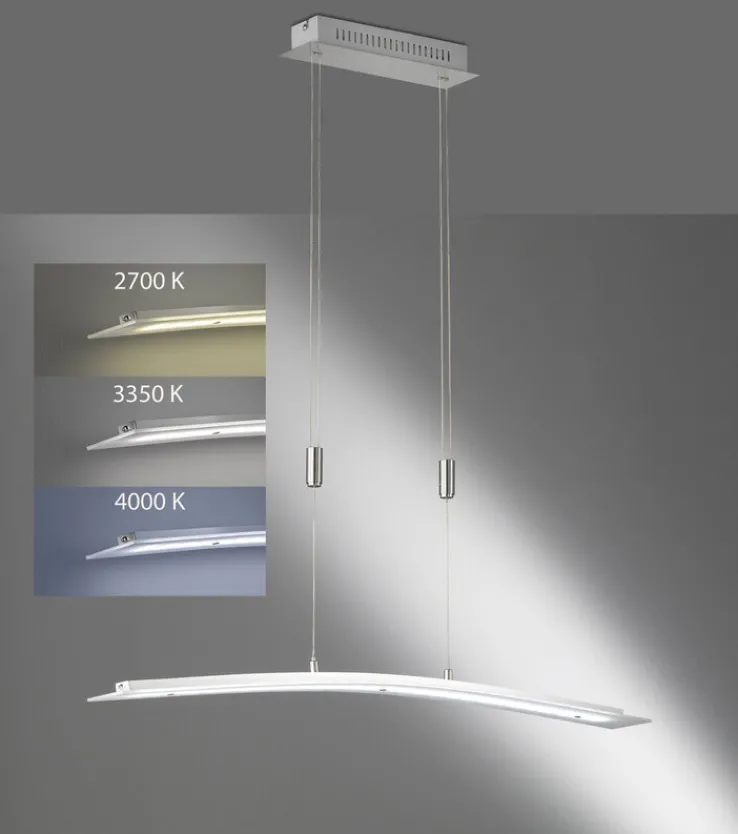 FISCHER & HONSEL CCT LED Pendellampe METIS 90 cm nickelfarbig