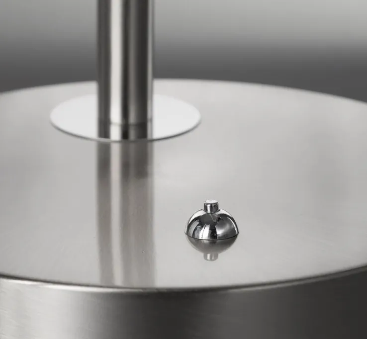 FISCHER & HONSEL CCT LED Tischlampe DENT nickelfarbig