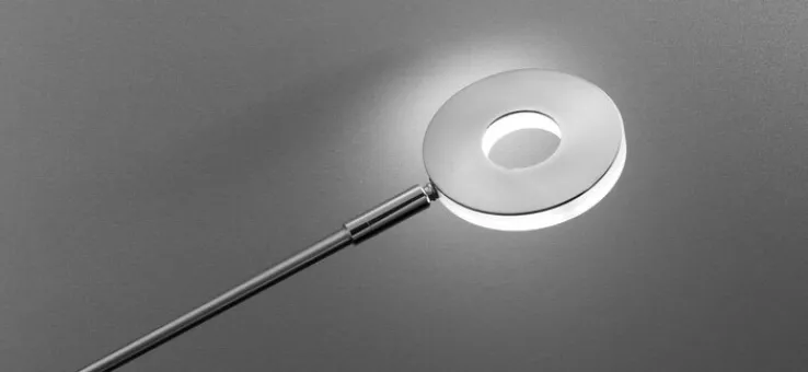 FISCHER & HONSEL CCT LED Tischlampe DENT nickelfarbig