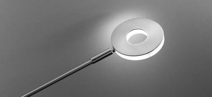 FISCHER & HONSEL CCT LED Tischlampe DENT nickelfarbig