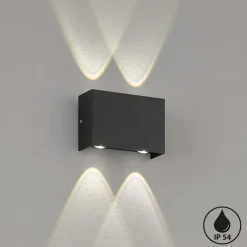 FISCHER & HONSEL LED Außenwandleuchte NAIROBI 12 x 5 cm schwarz